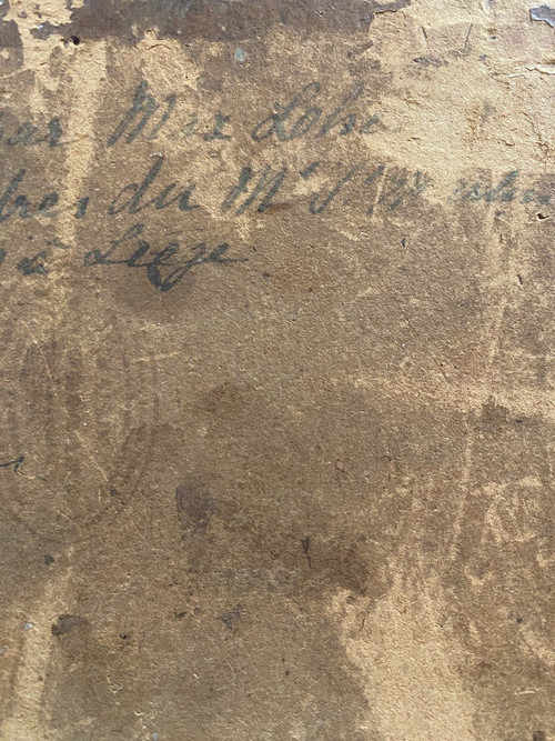 Scuola belga - Veduta dei tetti di Liegi, 1899 - Firmato sul retro