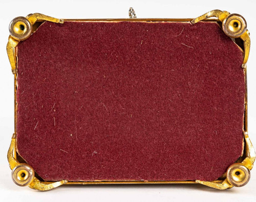 Boite à Bijoux En Bronze cloisonné et Doré avec Micromosaique Fin XIXème Siècle