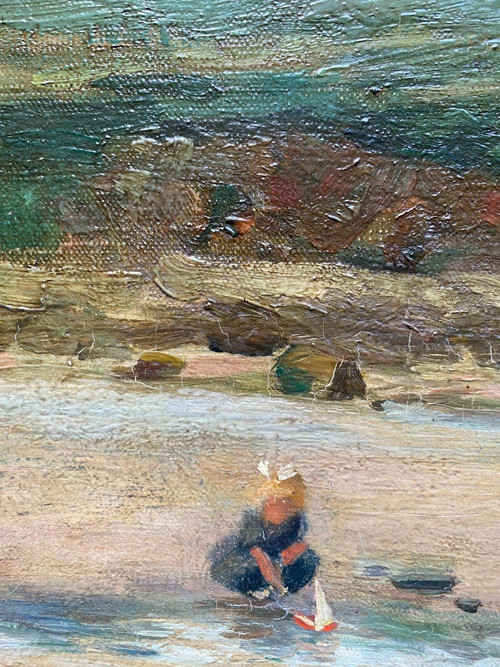 Maarek (Französische Schule oder Pariser Schule) – Bretagne, Kinderspiele, bretonische Malerei, 1925