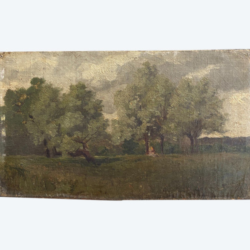 Impressionistische Schule - Junge Frau unter einem Baum, um 1890