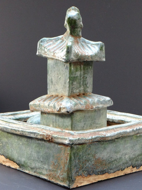 China, Early 20th Century, Glazed Earthen Farm In The Spirit Of The Han Dynasty.