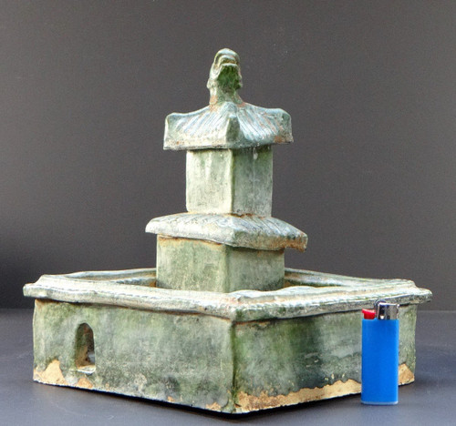 China, Early 20th Century, Glazed Earthen Farm In The Spirit Of The Han Dynasty.