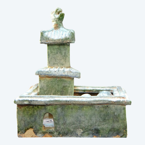 China, Early 20th Century, Glazed Earthen Farm In The Spirit Of The Han Dynasty.