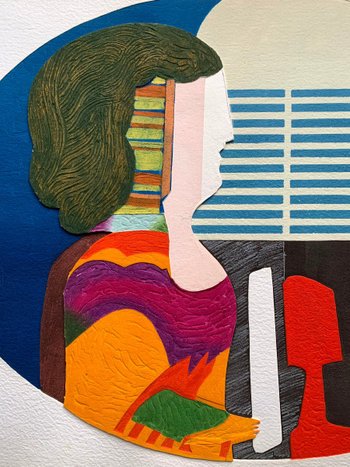 Max PAPART (1911-1994) - Woman's Profile - Carborundum Engraving
