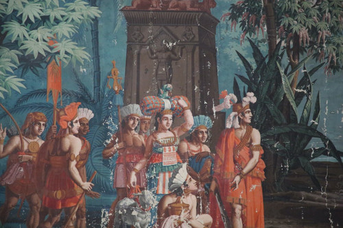 Carta da parati "The Incas", 1820 circa, di Joseph Dufour.