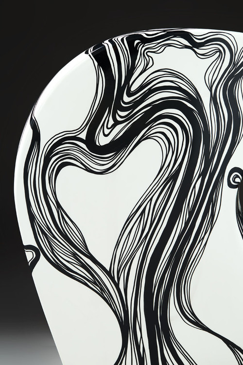 Smoke - Fauteuil Little Albert par Ron Arad, peint à la main, Signé Amane