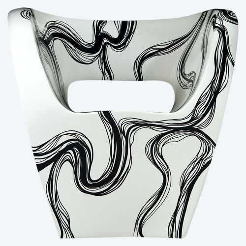 Smoke - Fauteuil Little Albert par Ron Arad, peint à la main, Signé Amane