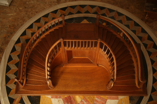 Staircase model, award-winning masterpiece by journeymen and MOF Albert MAZAUDIER, 1928