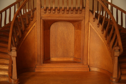 Staircase model, award-winning masterpiece by journeymen and MOF Albert MAZAUDIER, 1928