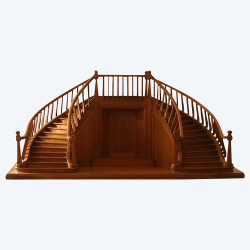 Staircase model, award-winning masterpiece by journeymen and MOF Albert MAZAUDIER, 1928