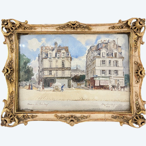 Léon Lambert - Paris, Maisons Du Pont Neuf - 1909
