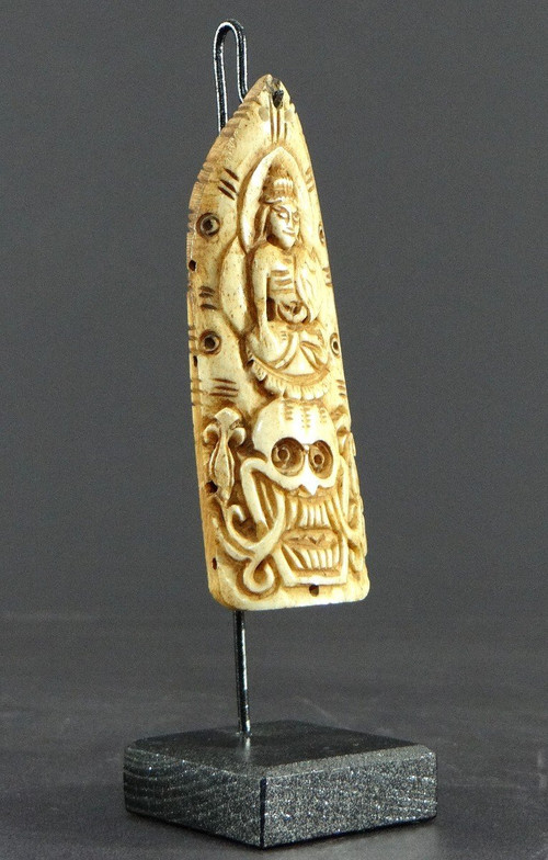 Tibet, XIXth Century, Element Of Ritual Adornment In Yak Bone III