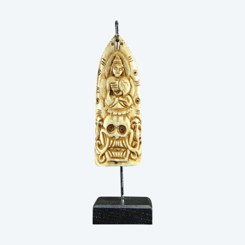 Tibet, XIXth Century, Element Of Ritual Adornment In Yak Bone III