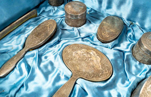 Meuble Coffret à Nécessaire De Toilette Style Syrien Fin XIXème Siècle