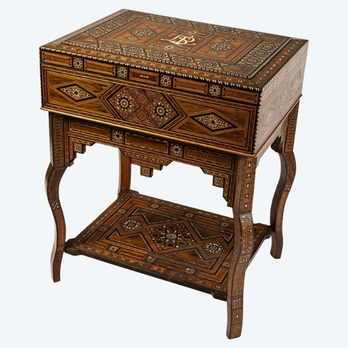 Meuble Coffret à Nécessaire De Toilette Style Syrien Fin XIXème Siècle
