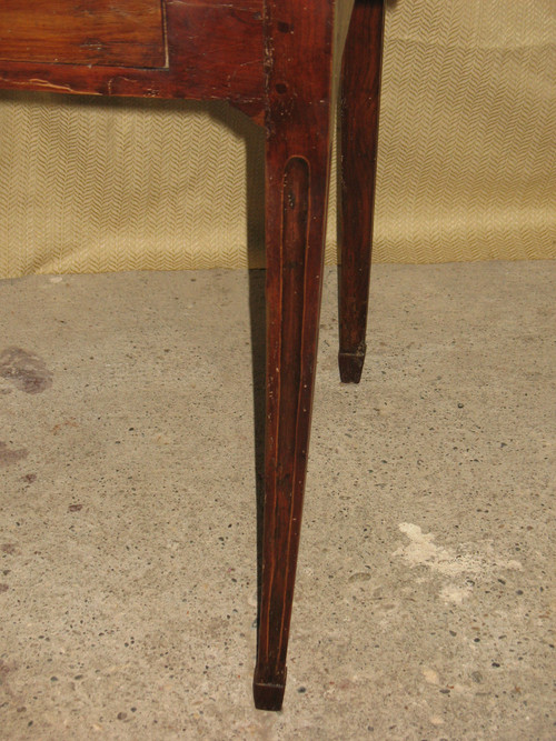 Small Louis XVI desk writing table in solid cherry wood with 1 drawer 18th century