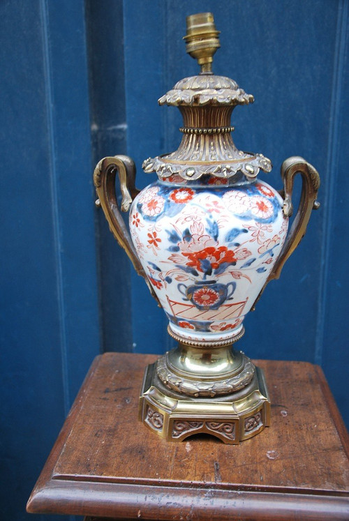 Imari Vase Bronze Frame Louis XVI Style
