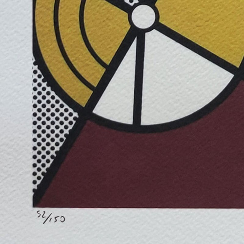 1980 Superb Original Roy Lichtenstein "Salute to Aviation Corlett 63" Limited Edition Lithograph