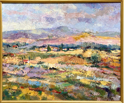 Brigitte Du Merac, Tableau Paysage De Provence.