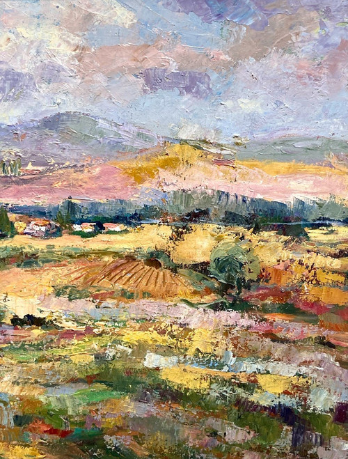 Brigitte Du Merac, Tableau Paysage De Provence.