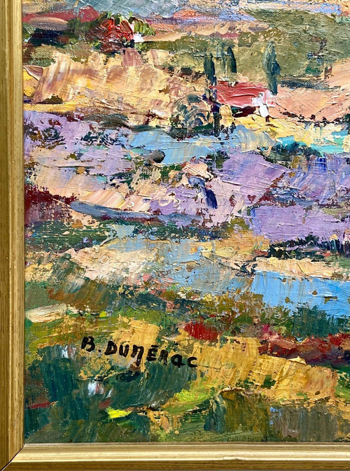 Brigitte Du Merac, Tableau Paysage De Provence.