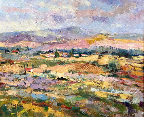 Brigitte Du Merac, Tableau Paysage De Provence.