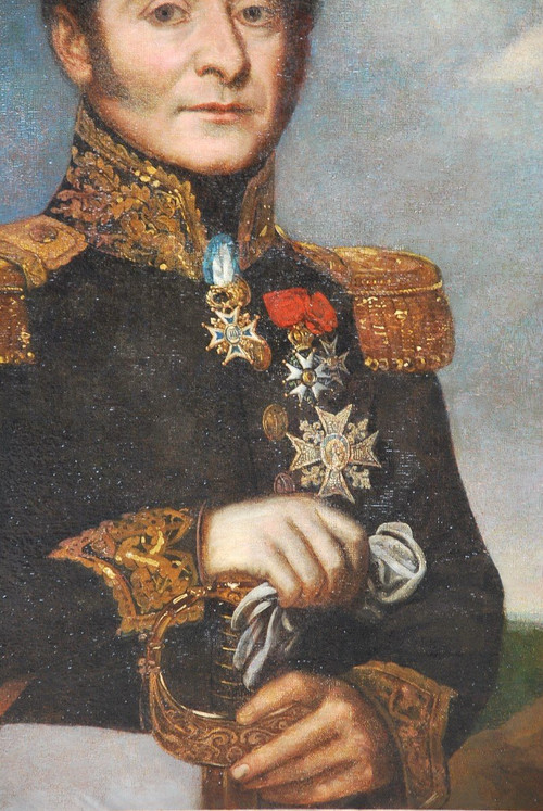 Portrait Of Admiral Mathieu Governor Of Martinique