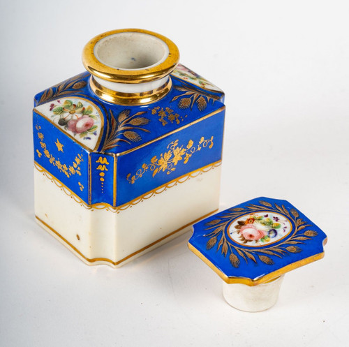 Scatola Di Bottiglie Di Profumo In Ebano E Boulle Intarsio