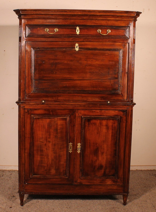 Importante Secretaire Luigi XVI in Ciliegio del XVIII Secolo