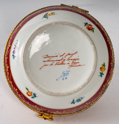 Coffret à bijoux en Porcelaine et Bronze Doré époque Nap III