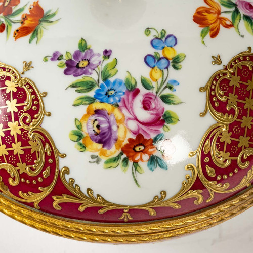 Coffret à bijoux en Porcelaine et Bronze Doré époque Nap III