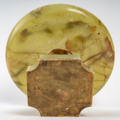 Une Coupe En Onyx Vert Et Bronze Cloisonnée Fin XIXème Siècle