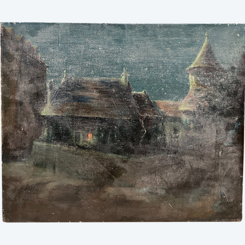 Horace Thivet (xix-xx) - Moonlight, Circa 1900