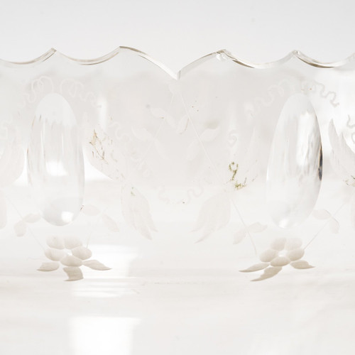 Art Nouveau glass and metal bowl from the Art Nouveau period