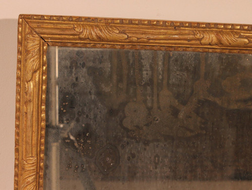Miroir En Bois Sculpté Et Doré époque Louis XVI XVIIIème