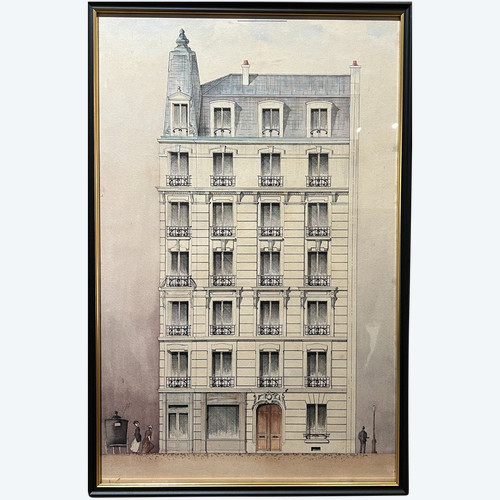 Französische Schule um 1880 – Haussmann-Fassade