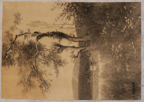 Alfredo d'ANDRADE, Paysage lacustre (grand format)