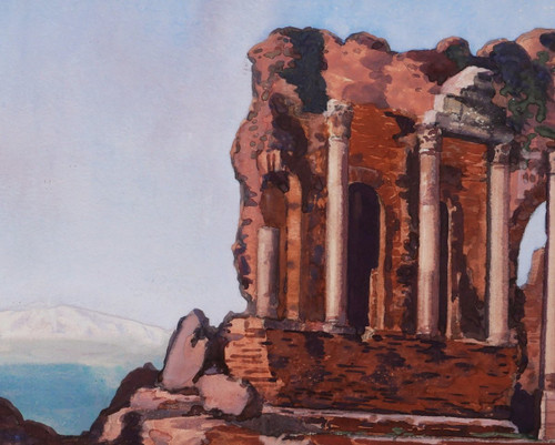 Marius AVY, Ruinen des römischen Theaters in Taormina auf Sizilien