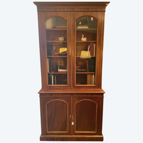 Bibliothèque Anglaise Du 19° Siècle En Acajou