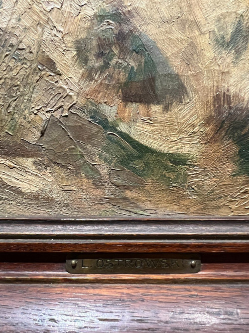 Léon Ostrowski (1858-1889) - Studio del paesaggio impressionista, 1880 circa