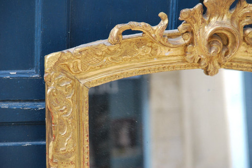 Spiegel Aus Vergoldetem Holz Regency Epoche XVIII Jahrhundert