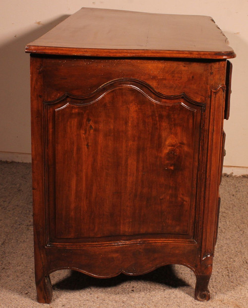 Commode Arbalète En Noyer 18° Siècle Louis XV