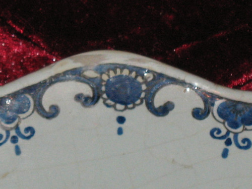 Lille earthenware plate, early 18th century, floral design