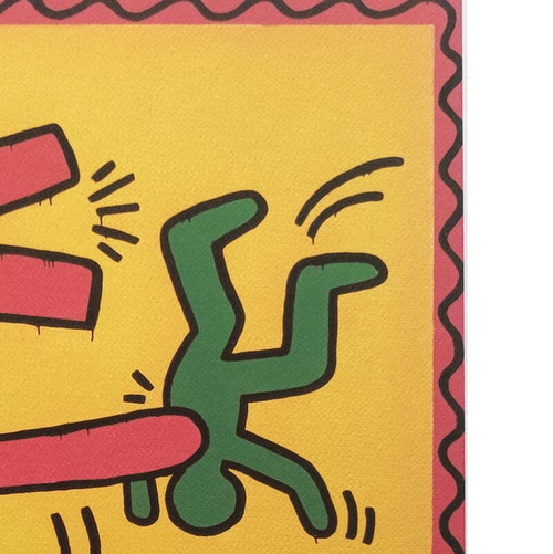 1990 Wunderschöne Originallithografie von Keith Haring in limitierter Auflage