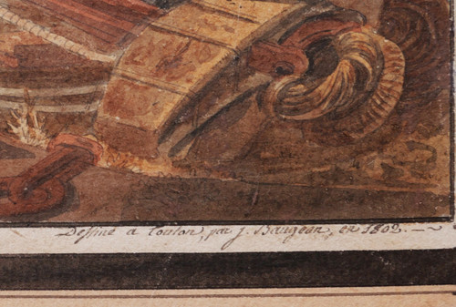 Jean-Jérôme BAUGEAN,  Vue animée du Port de Toulon