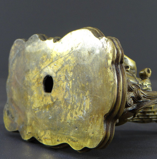 Giappone, XIX secolo, Gruppo in bronzo Bodhisattva Ksitigarbha seduto su un Kirin.