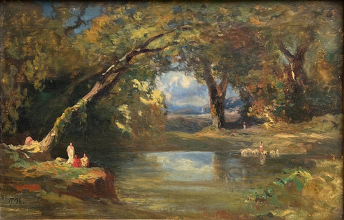 Pierre Thuilllier (1799-1858) - Pastorale, 1840 circa