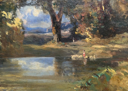 Pierre Thuilllier (1799-1858) - Pastorale, 1840 circa