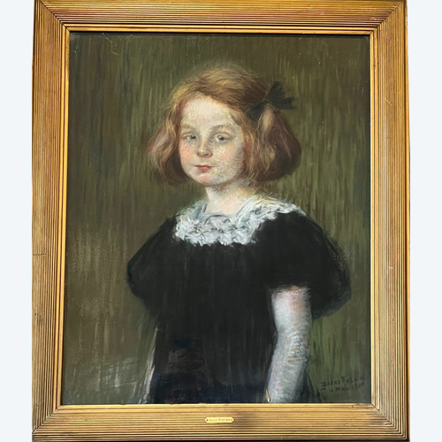 Jeanne Forain (1865-1954) - Porträt eines kleinen Mädchens, 1900