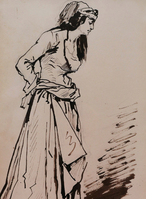 Pierre François Eugène GIRAUD, Projets de costumes pour le théâtre